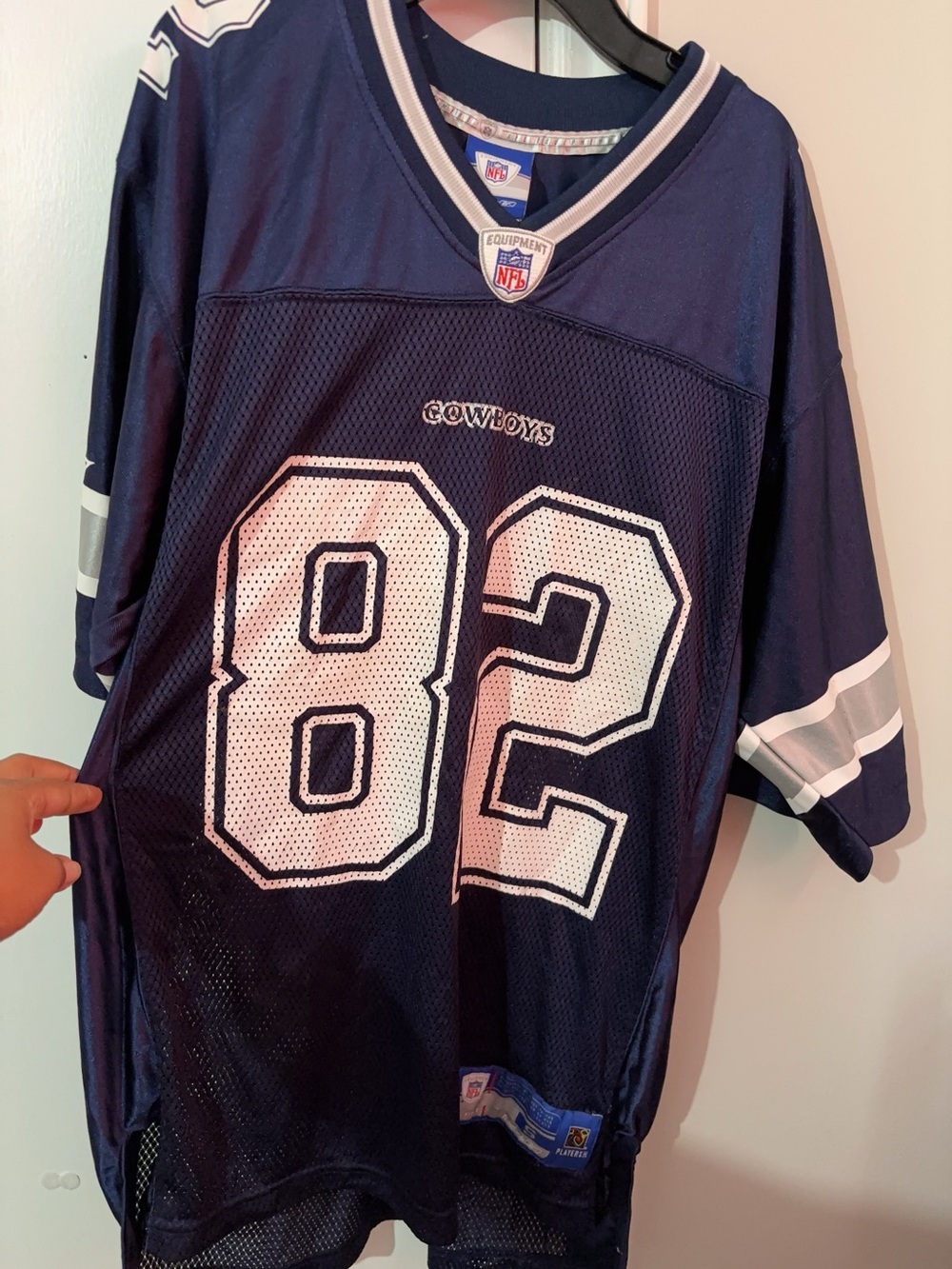 Reebok men’s Navy and White #82 Football Jersey